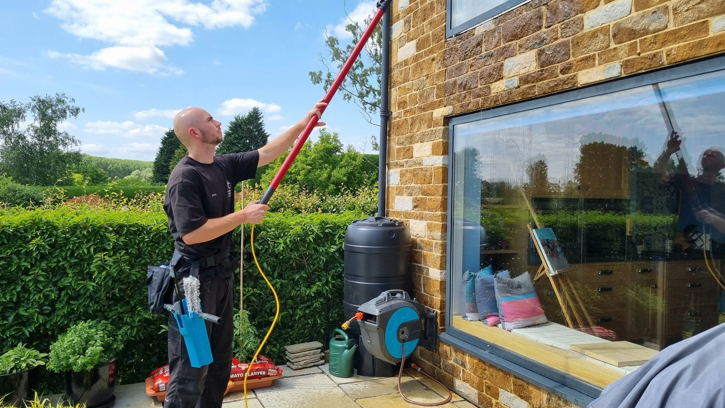 Josh window cleaning in Oundle
