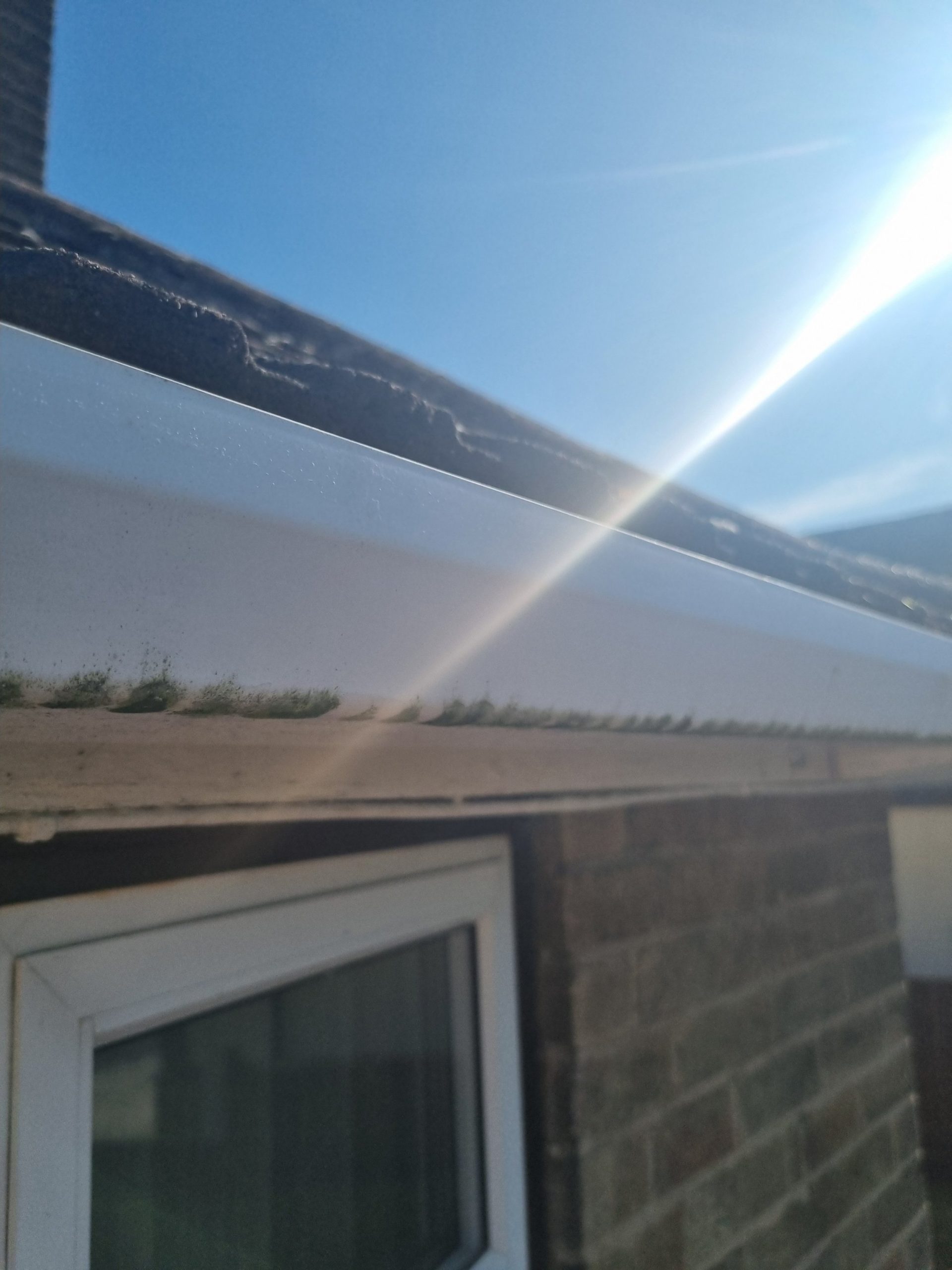 Before gutter clearing