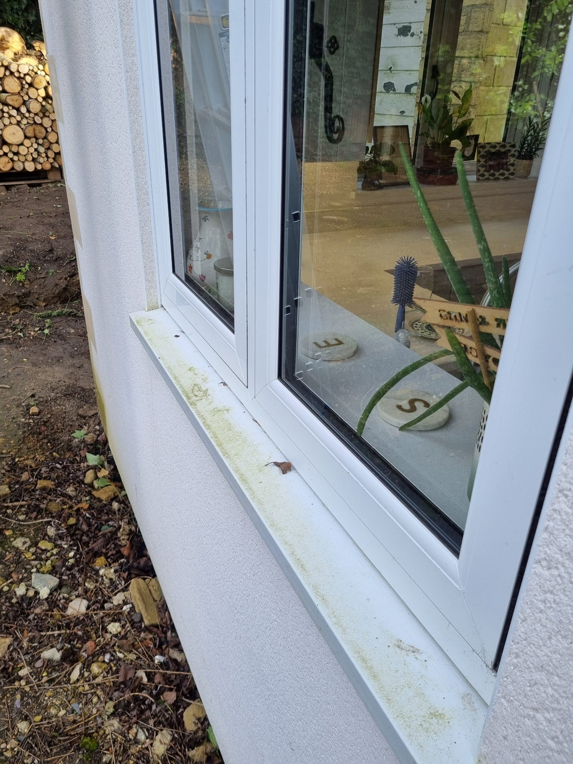 Before window cleaning